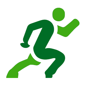 Ikona znázorňující sportovce – sekce pro sportovce